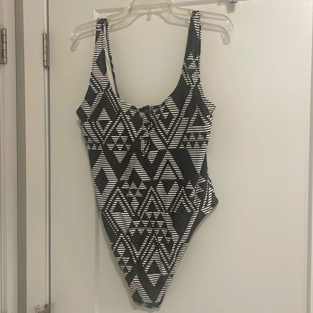 Aerie geometric printed one piece swimsuit.